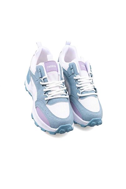 Lambırlent LAMBIRLENT 9927 Snekaer Spor Ayakkabı BEYAZ_MAVİ_LİLA