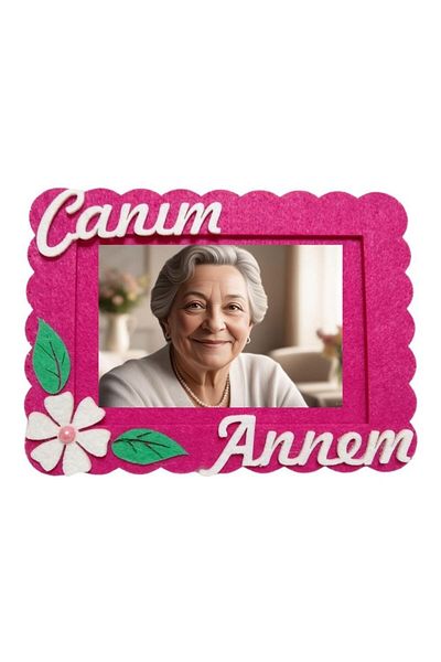 keçeli dünyam Frame My Dear Mother (Felt Fabric)