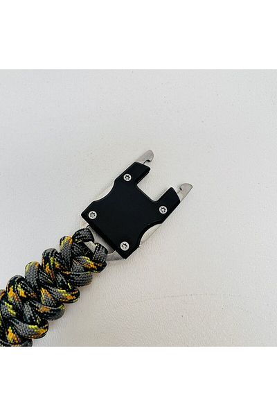 zola Brățară de supraviețuire, frânghie de salvare și cuțit incluse, lungime 26 cm, circumferință 17-20 cm, camuflaj