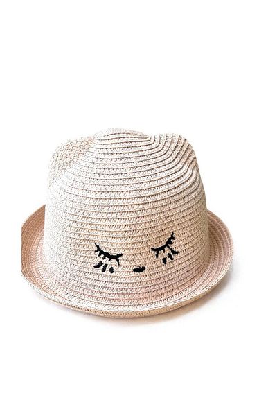 MODA Children's Powder Pink Straw Hat