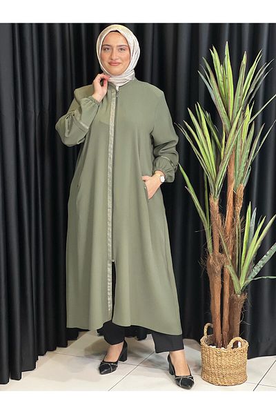 Butik büyük beden Капак с лента отпред