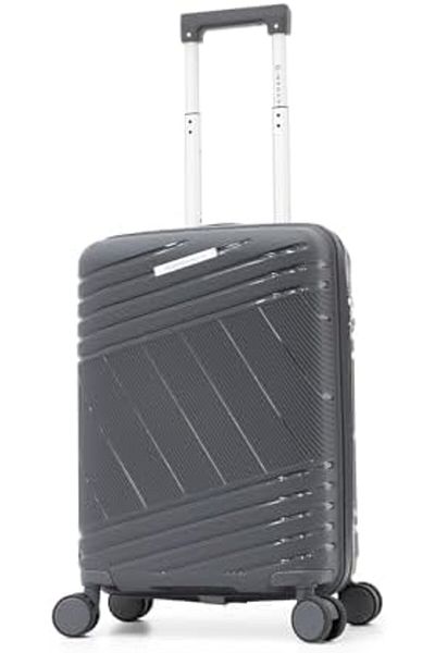 Giordano Cabin-size Polypropylene Trolley With Dual Spinner Wheels And Tsa Lock