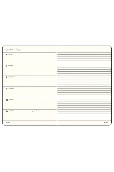 Leuchtturm1917 Pocket Size (A5) 12 Monthly Agenda and Notepad 2025 Hard Cover, English, Forest Green