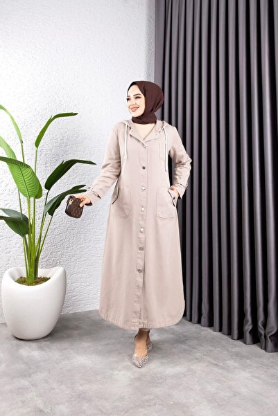 HARMAN BUTİK Γυναικείο Καπάκι Gabardine - Με κουμπιά και τσέπες