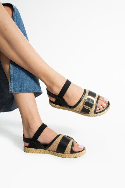 Glenz Women's Daily Buckle Elastic Summer Sandals Ts1187