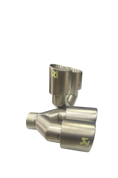 Akrapovic AKRAPOVİC 90 LIK İÇİ DELİKLİ GRİ ÇİFTLİ EGZOZ UCU SETİ