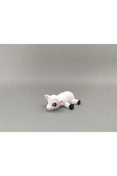 Minikbahcem Cute Lamb Keychain – 3D Printing Special Design