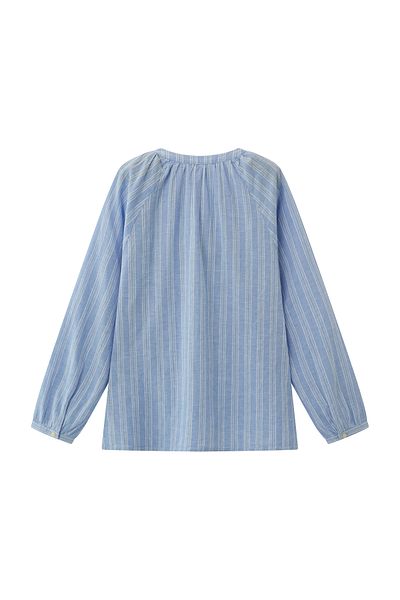 Giordano Women's Dobby V neck Half Placket Shirt