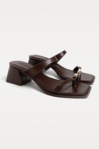 Stradivarius High-heel sandals with metal detail