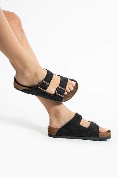 FEMME FATALE Asel Double Buckle Comfortable Sole Daily Slippers