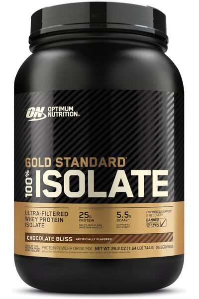 Optimum Nutrition Gold Standard 100% Isolate Whey Protein - Chocolate Bliss, 744 g (24 Servings)