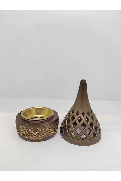 D&H Exquisite Resin Charcoal Incense Burner – Floral Design Ideal for Bakhoor, Frankincense & Oud