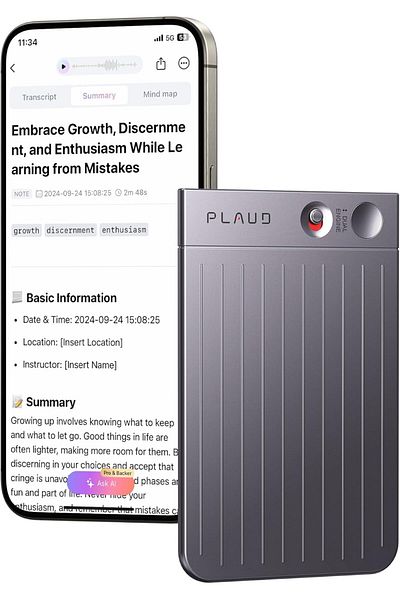 PLAUD Note AI Voice Recorder (Black)