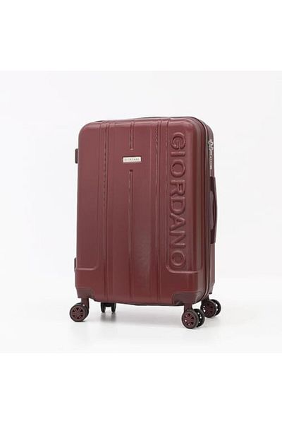 Giordano Double Spinner Wheeled Travel Bags With Digital Lock, Burgundy (28INCH/24INCH/20INCH), Poly