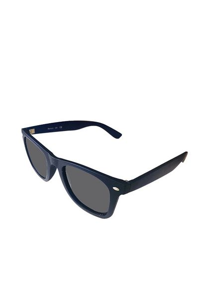 Ferrucci Navy Blue Matte Rectangular Framed Black Glass Brand Model Unisex Sunglasses