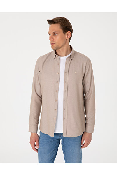 Pierre Cardin Vizon Oxford Slim Fit Kolay Ütülenebilir Gömlek 50306996-VR052