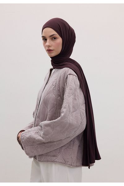 Fresh Bamboo Combed Shawl Dark Purple