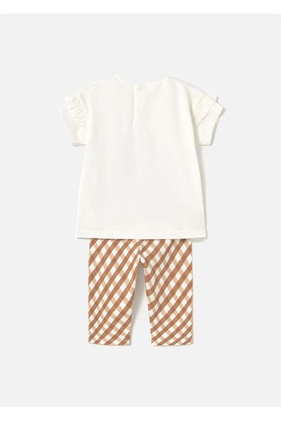 MAYORAL Baby Girl Printed T-Shirt Leggings Set Brown 1739