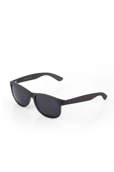 Ferrucci Transparent Black Matte Rectangular Framed Black Glass Brand Model Unisex Sunglasses