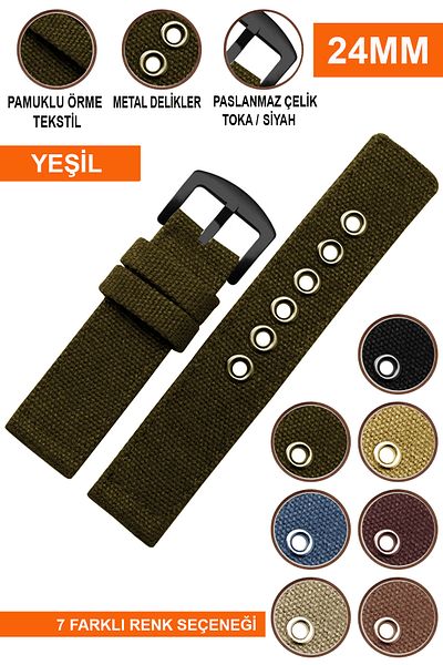COBRA 24mm Fossil-Welder-Casio-Seiko-Omega-Armani Watch Compatible Fabric Textile Nato Watch Band F2824Mm