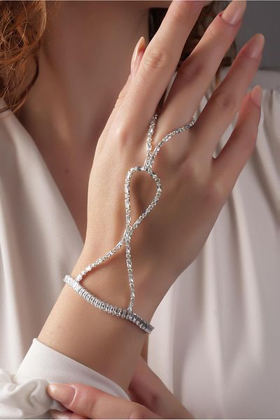 Çlk Accessories Premium Evening Dress Shahmeran Bracelet Minimal Baguette Waterway Shahmeran Bracelet 7080700