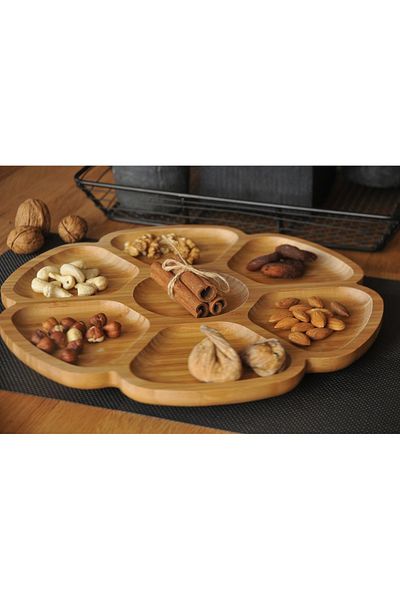 Bambum Pincho Delicado-Rotating Snack Bowl with Compartments