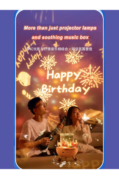 Teknoloji Gelsin Projektör Gece Lambası Dönen Çocuklar İçin Eğitici Bluetooth Hoparlör Gezengen Ay Yıldz Işıklı Masal