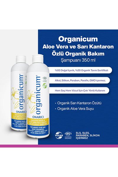 Organicum Organic Care Shampoo with Aloe Vera and St. John's Wort Extract 350 ml