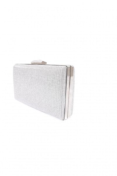 DGN Geantă portofoliu pentru rochie de seară pentru femei Cupra Silver - 3843152