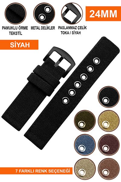 COBRA 24mm Fossil-Welder-Casio-Seiko-Omega-Armani Watch Compatible Fabric Textile Nato Watch Band F2824Mm