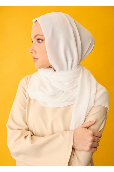 HOUSE OF MODEST - Ecru Chiffon Shawl