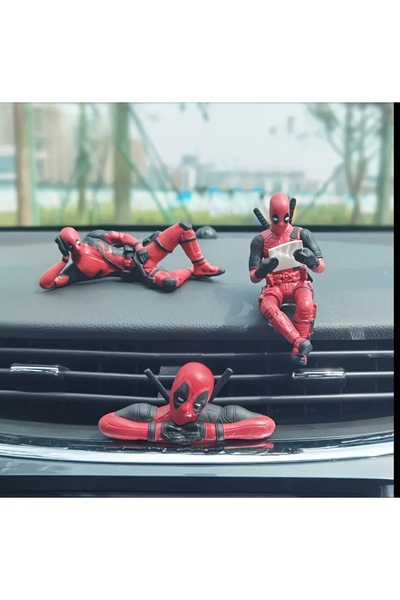 aysequlce Deadpool figur çok amaçlı süs arabada kitaplıkta her yerde dekorasyon 3lü
