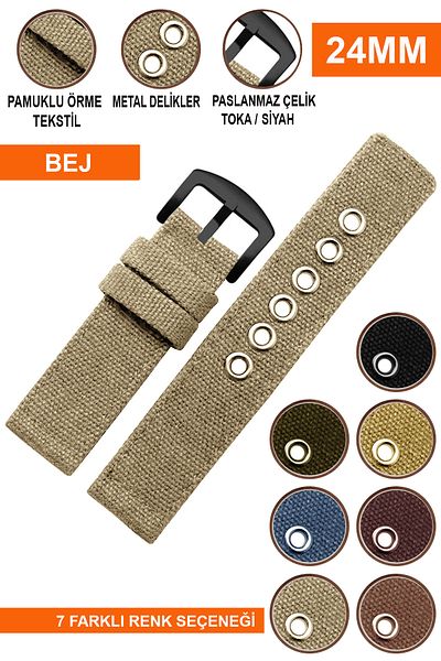 COBRA 24mm Fossil-Welder-Casio-Seiko-Omega-Armani Watch Compatible Fabric Textile Nato Watch Band F2824Mm