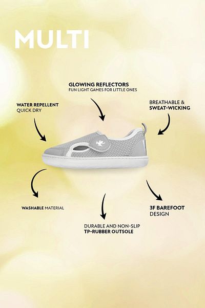 HOPFRÖG Multi Navy Blue Mix Barefoot Kids Shoes