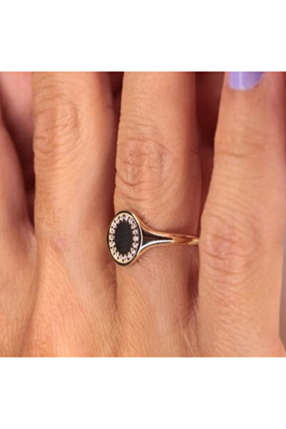 FasekGold 0.28 Ct Pırlanta (Signity) Taşlı Mühür Şovalye Yüzük-925 Ayar Mühür Hediye Gümüş Yüzük