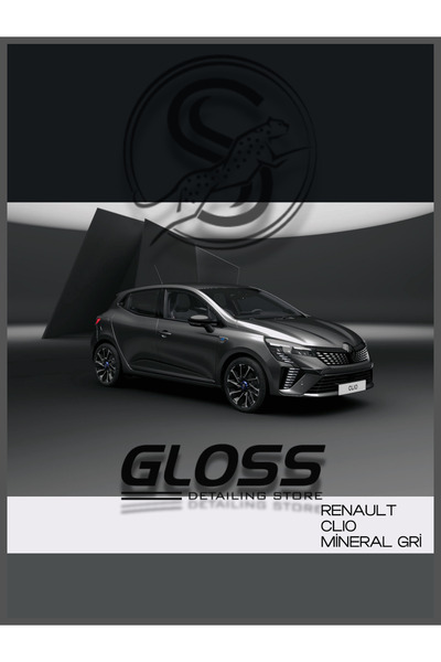 Gloss Detailing Renault Clio KQG Mineral Gri - Çizik Ve Taş izi Giderici Rötu...