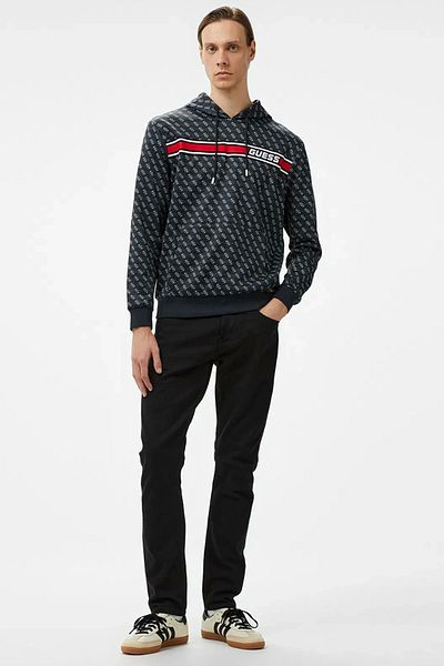 Guess New Korbin Hoodie Sw Men's Black Sweatshirt Z4Bq30Fl04Q-P9Qc