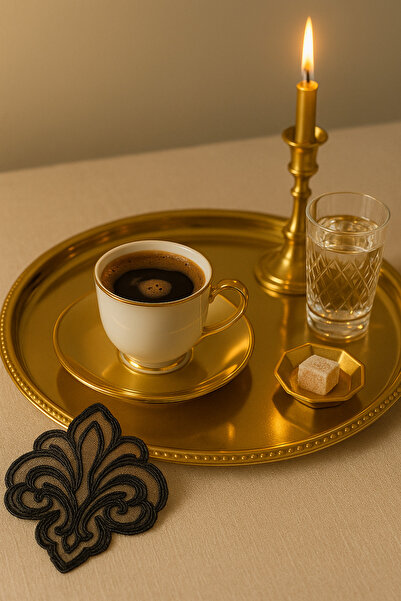 Moon Dizayn 6 adet Sunumluk Peçete, Kokteyl Peçetesi, Kahve Yanı Sunumluk, Ad...