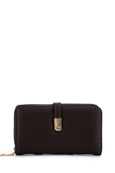 Kukura Faux Leather Women's Wallet Brown Mn103