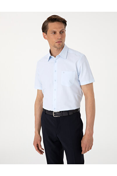 Pierre Cardin Açık Mavi Regular Fit Kısa Kollu Gömlek 50307003-VR003
