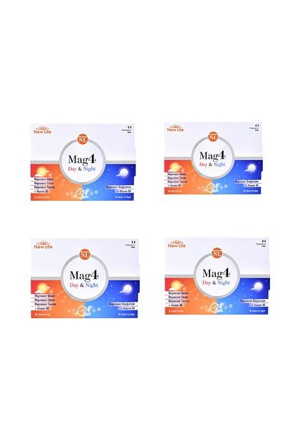 New Life Mag4 Day & Night 60 Tablets X 4 Boxes
