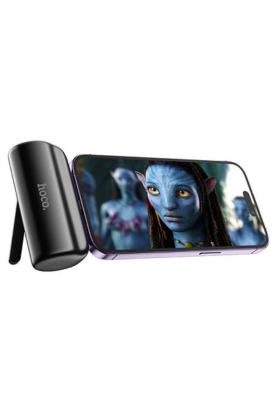 REDz Accessories External Battery with Lighting, For iPhone 14/13/12, Hoco J106, 5000 mAh, 2A, Black