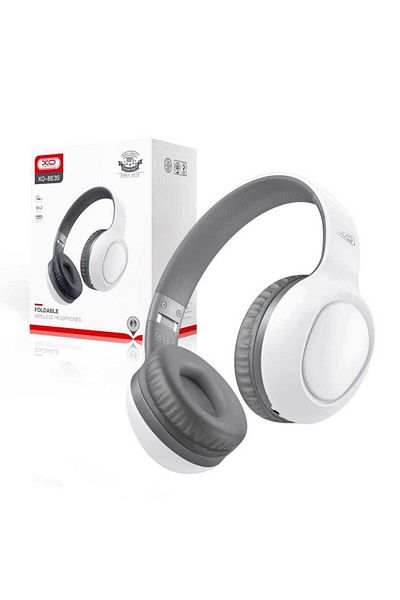 REDz Accessories XO-BE35 Wireless Headphones, 200mAh Capacity, BT 5.2, Over-Ear, 15 Hours, Microphone, White