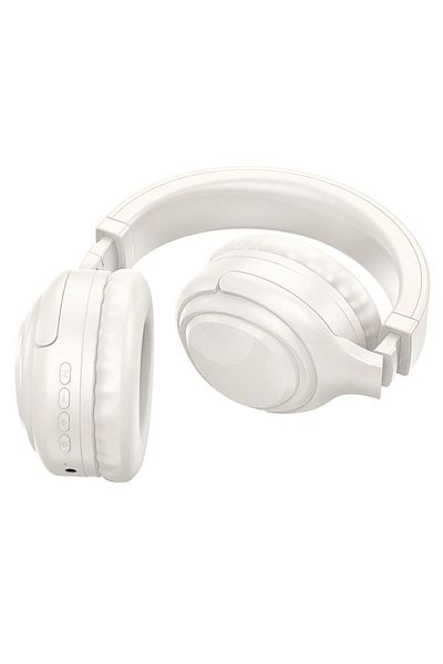REDz Accessories Wireless Over the Ear Headphones, Bluetooth, Hoco W48, Bluetooth 5.3, 400 mAh, Headphones, White
