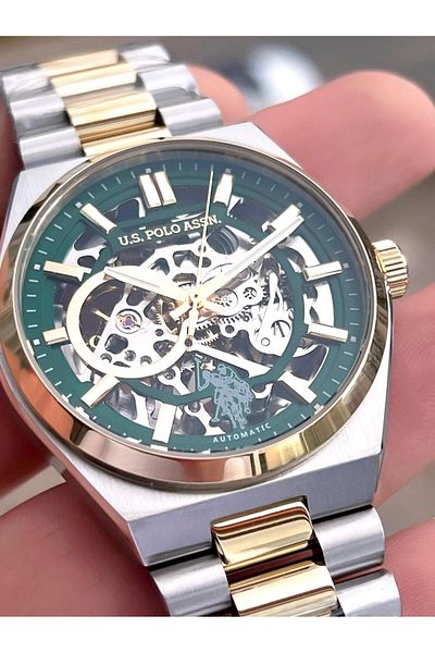 U.S. Polo Assn. U.S.Polo Assn Men's Wristwatch with Automatic Mechanism Steel Case&Band 2 Years Warranty Uspa.Fs1115.1