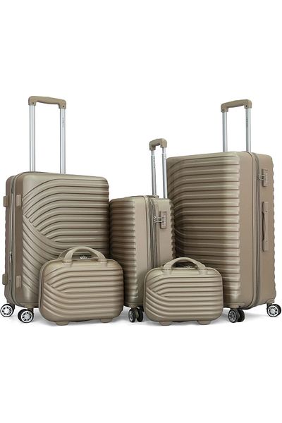 Giordano 5-piece Hardside Travel Luggage Set,champ