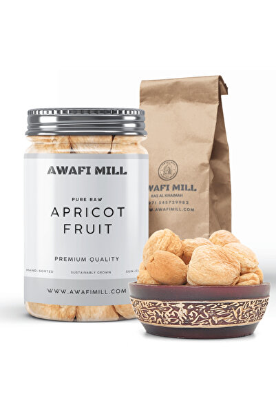 AWAFI MILL فاكهة المشمش الكاملة | مشمش مجفف طبيعيًا - زجاجة ١٠٠ غرام / ٣.٥ أونصة