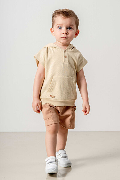 bombe Baby Kids Boy Bottom Top Double Set Brown- Brown