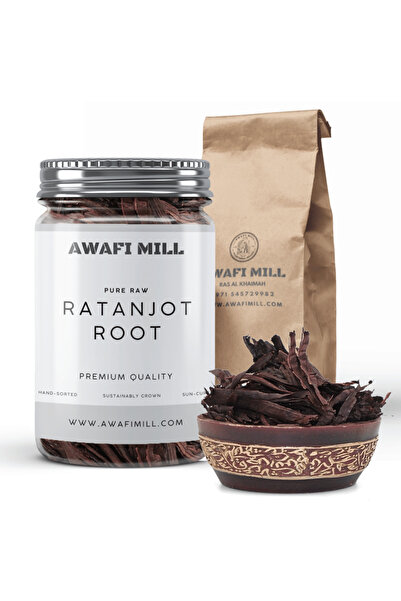 AWAFI MILL جذر راتانجوت | الكانا تينكتوريا - زجاجة 100 جرام / 3.5 أوقية