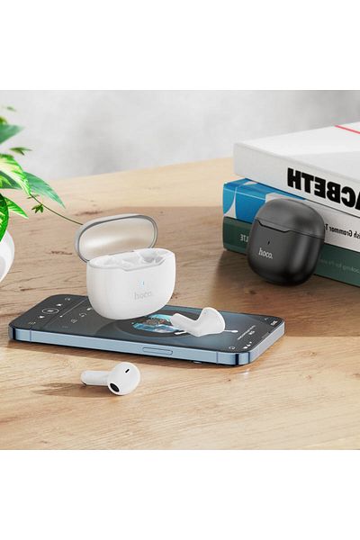 REDz Accessories Căști Hoco Ew29, Bt5.3, capacitate 400 mAh, autonomie baterie 5 ore, reducere zgomot, alb